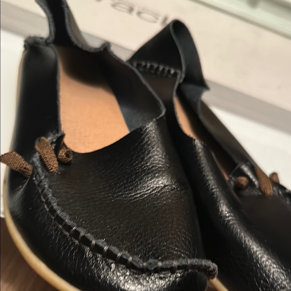 Black Leather Flats - Picture 6 of 6